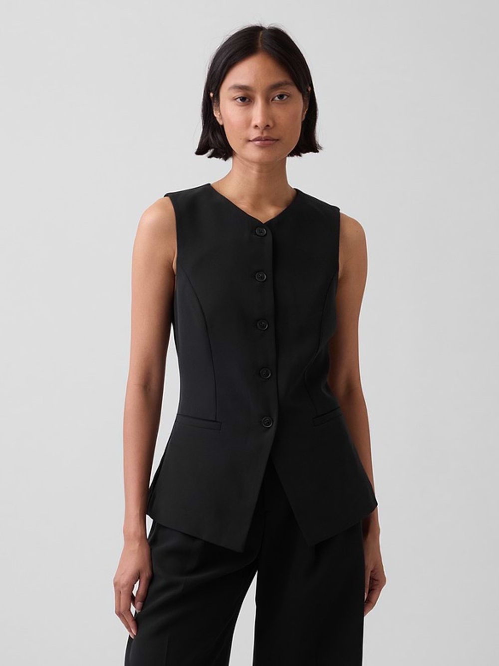 Kenneth Cole Ladies Suit Vest Black